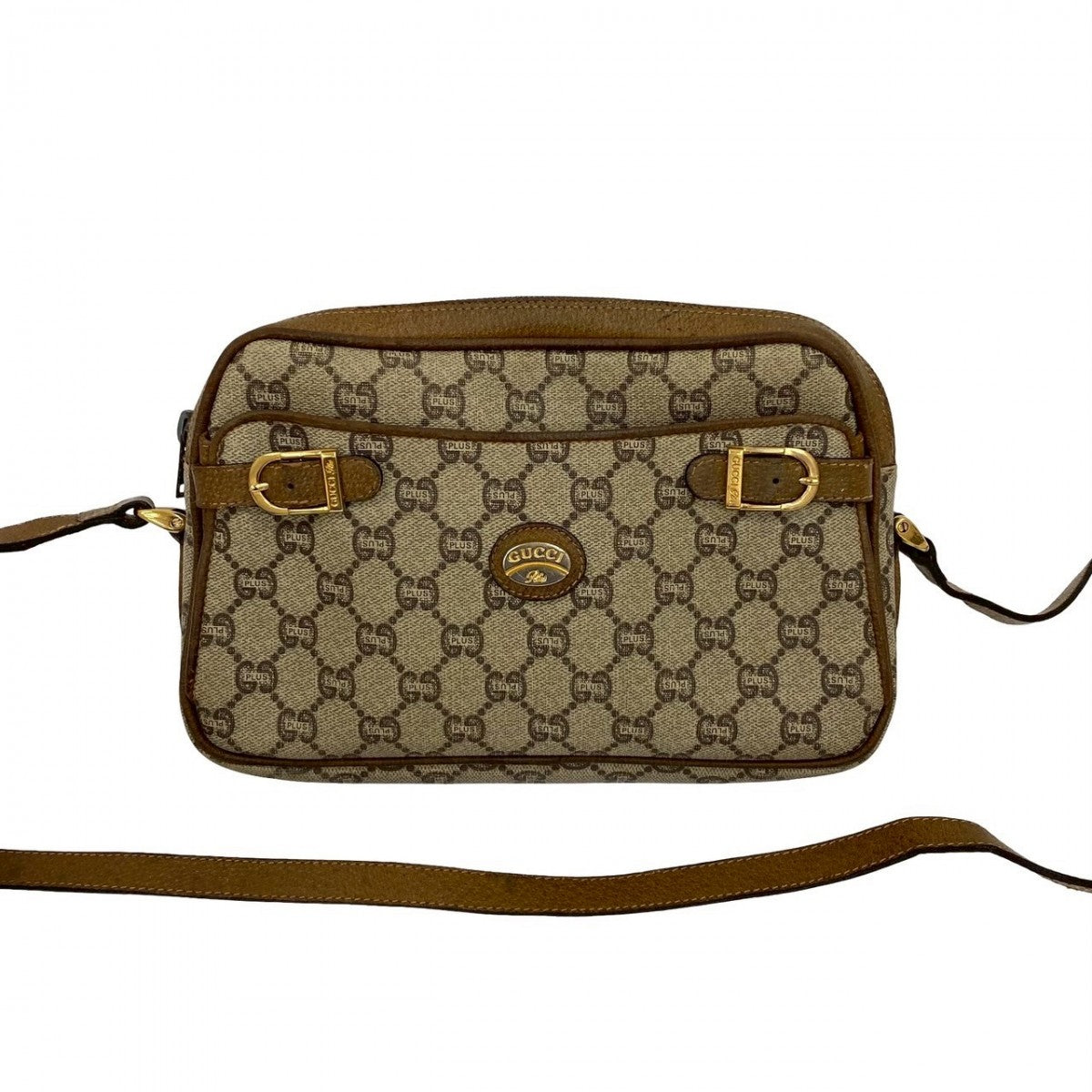GUCCI Shoulder Bag leather Brown