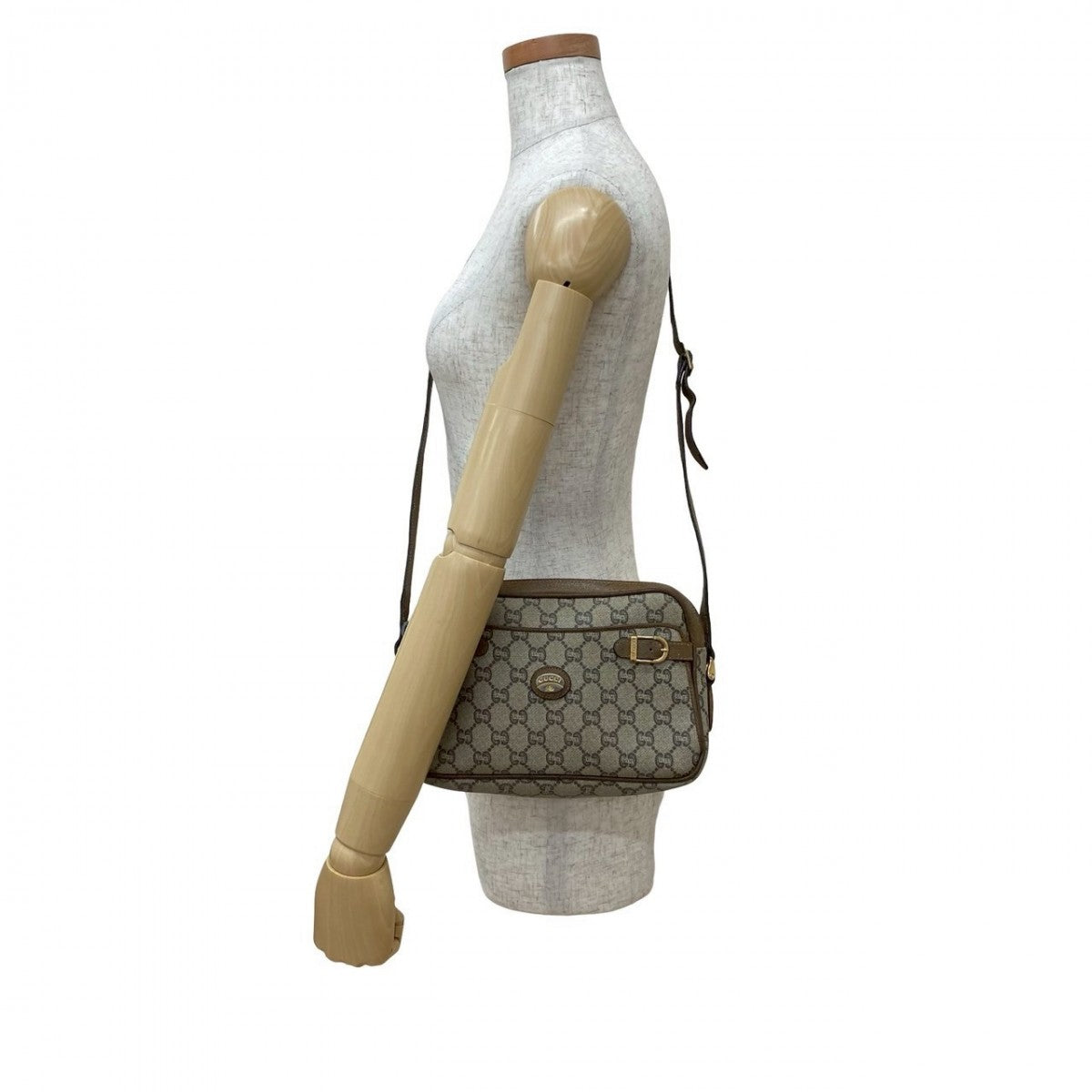 GUCCI Shoulder Bag leather Brown