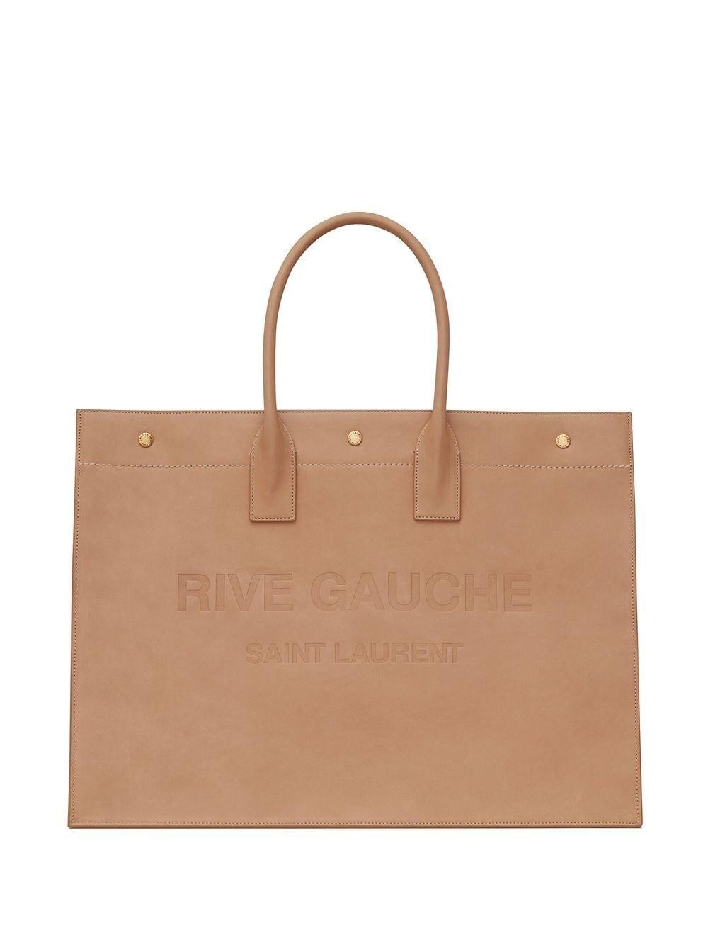 Luxury Saint Laurent Trending 2025 Men's Ysl Rive Gauche Tote in Vintage Brown Gold | 587273BWRPW2725