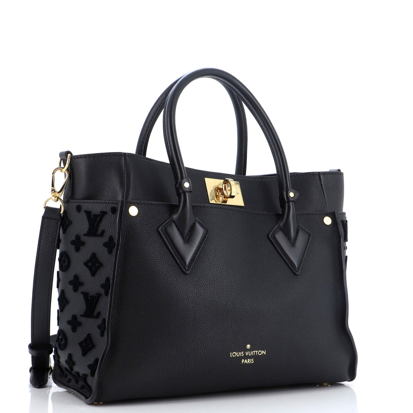 Louis Vuitton On My Side Tote Monogram Tuffetage Leather MM
