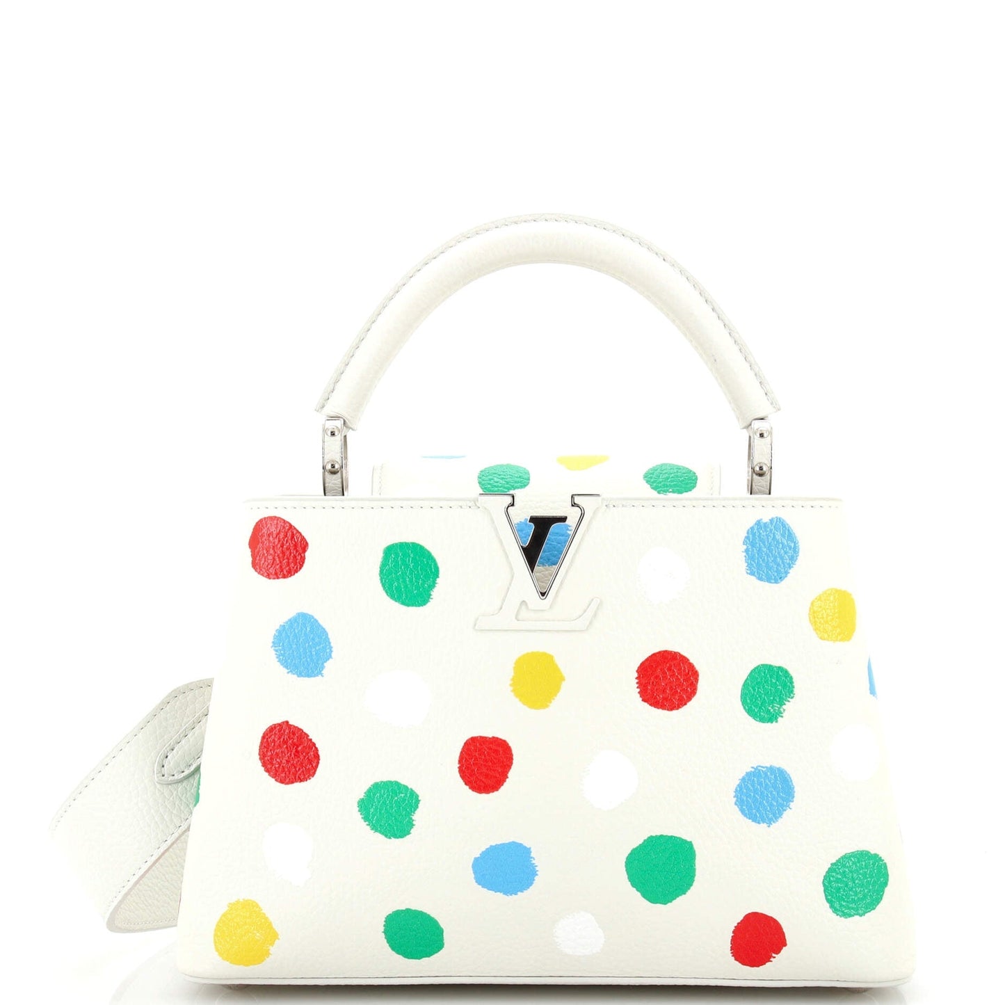Louis Vuitton Capucines Bag Yayoi Kusama Painted Dots Taurillon Leather BB