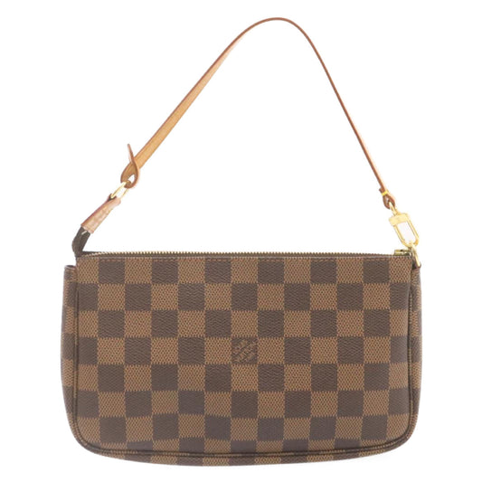 LOUIS VUITTON Damier Ebene Pochette 100th Accessoires Pouch Auth 25208A Clutch