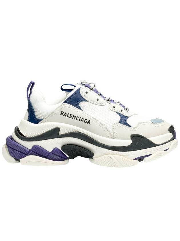Luxury Balenciaga Trending 2026 Triple S Trainer Low Top Sneakers White Purple