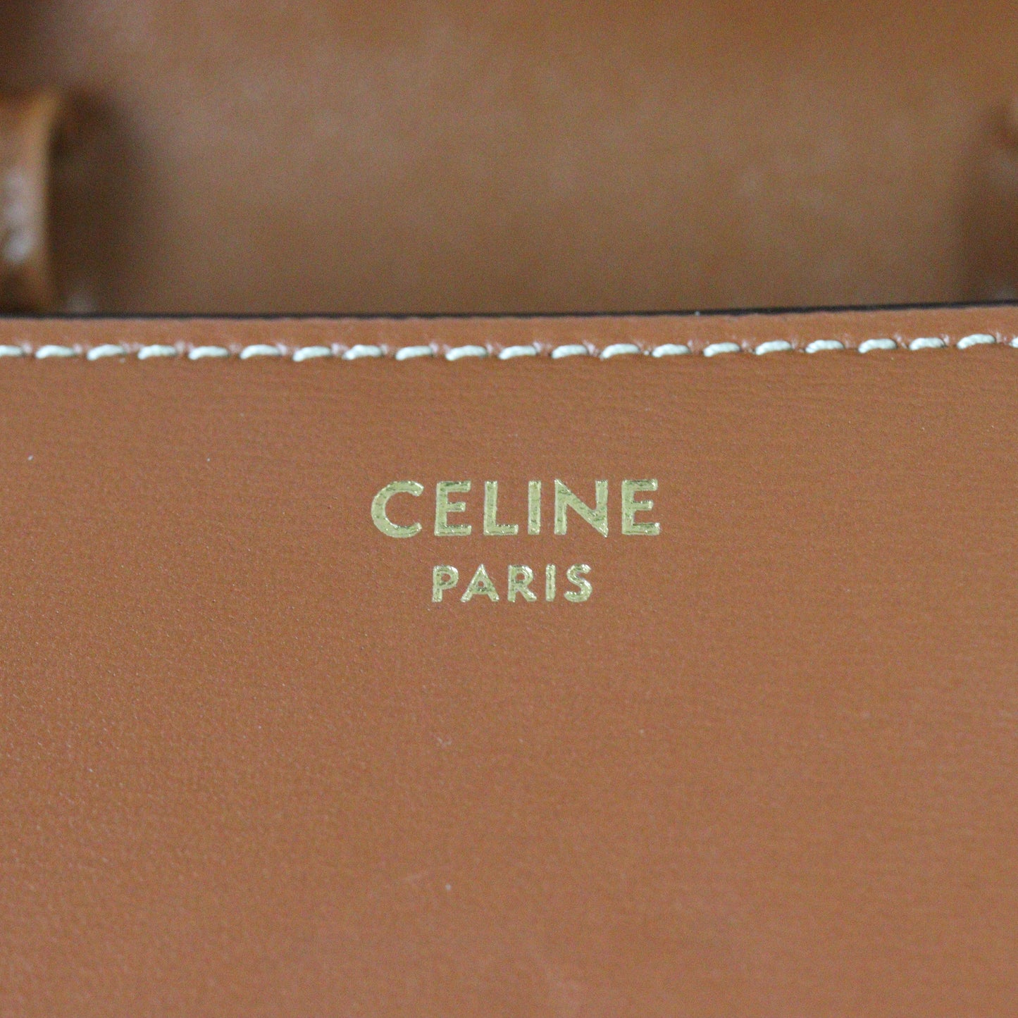 Celine Triomphe Card Holder On Chain