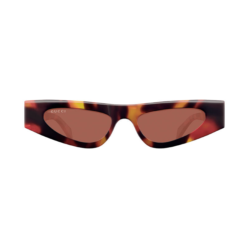 Gucci Sunglasses Cat Eye Full Rim, Shiny Black Frame and Grey Lens GG1779S001