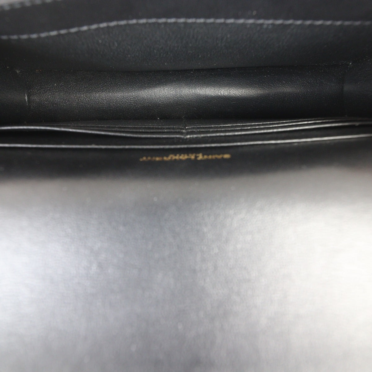 Saint Laurent Kate Tassel Chain Wallet Croc-Embossed