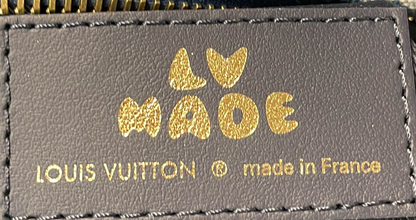 Louis Vuitton Japanese Cruiser Handbag Monogram Denim and Taurillon Leather