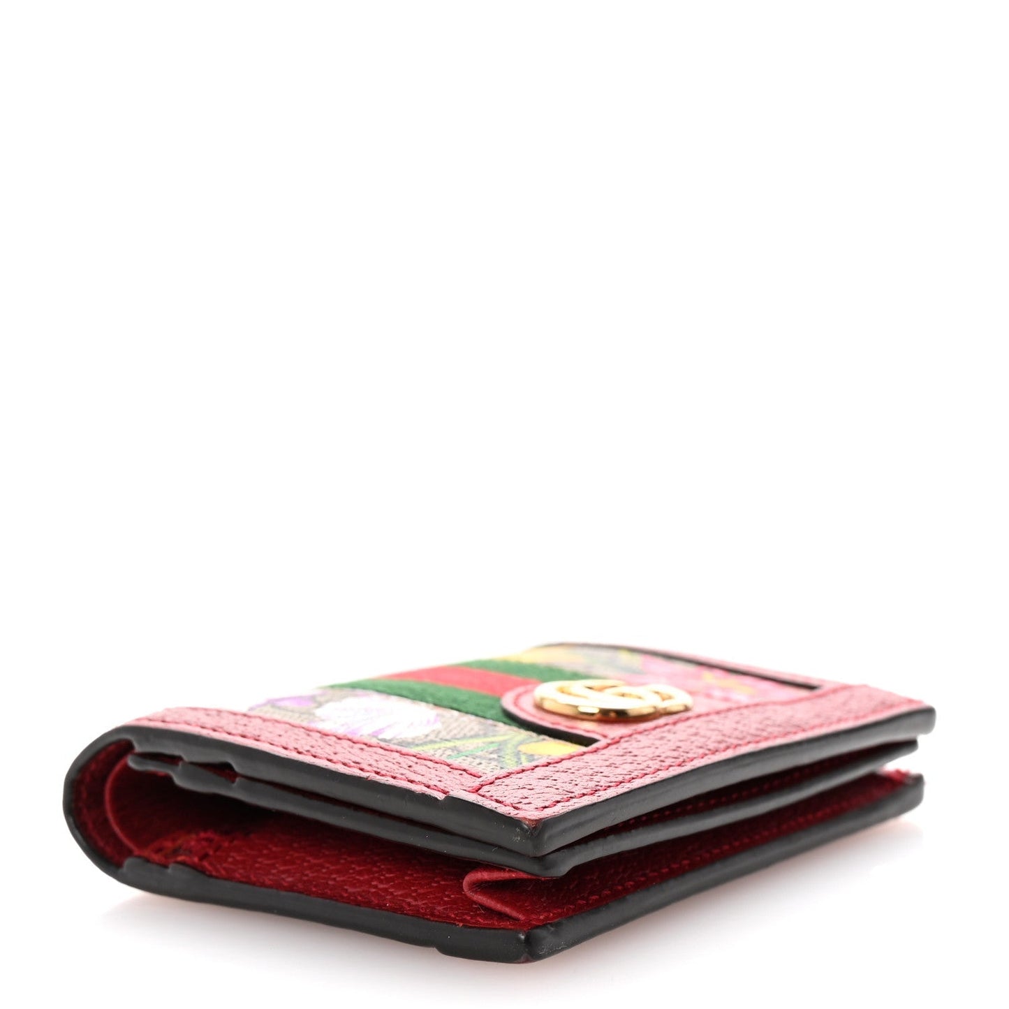 Gucci GG Supreme Monogram Flora Web Ophidia Card Case Red