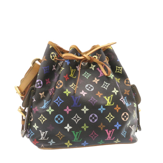 LOUIS VUITTON Monogram Multicolor Noe Shoulder Bag Black M42230 LV 25728A