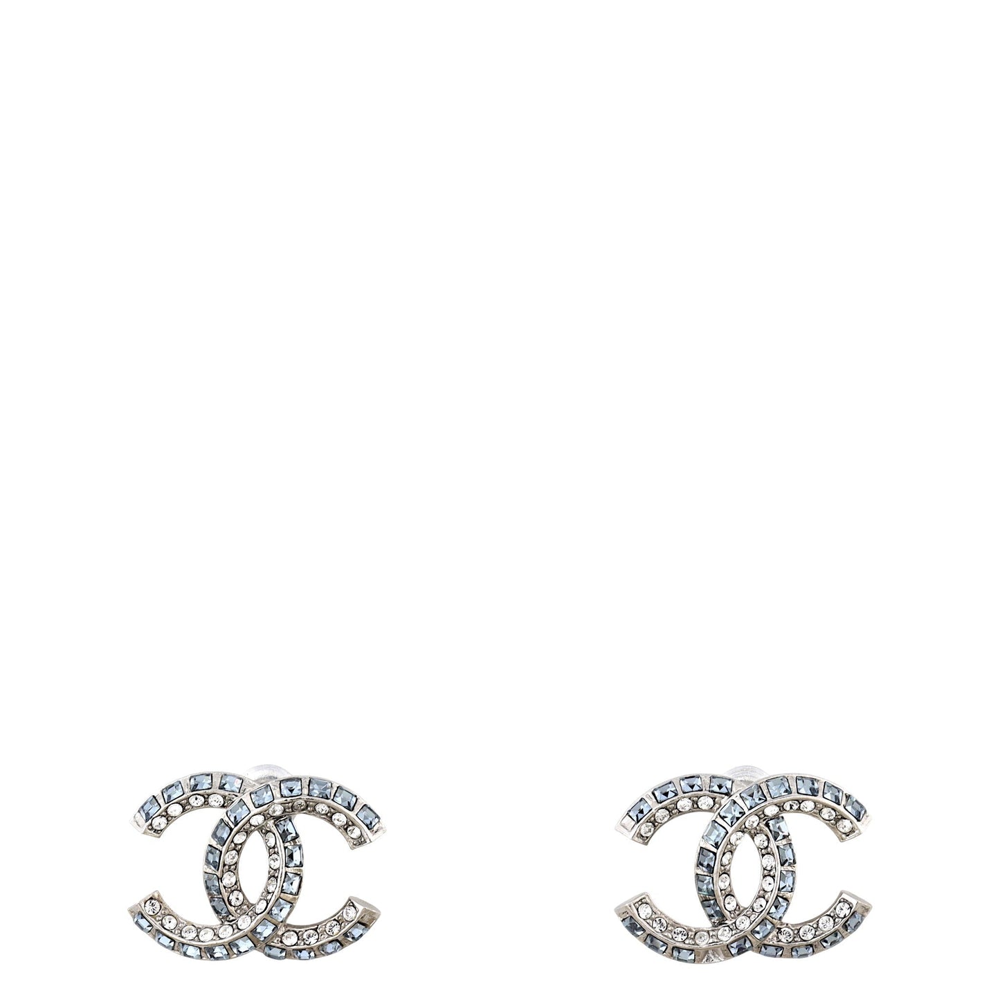 Chanel Baguette Crystal CC Earrings