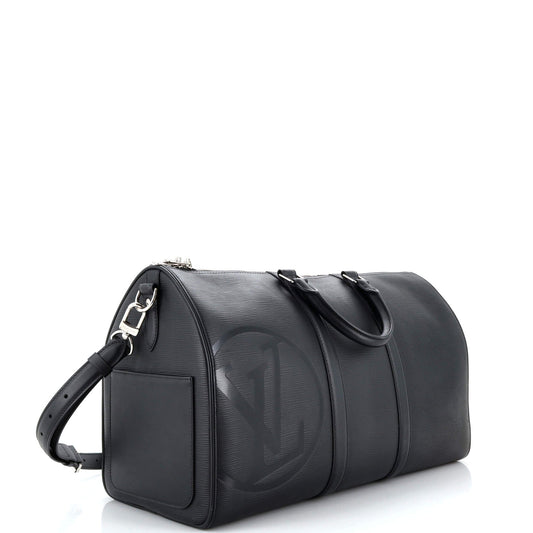 Louis Vuitton Keepall Bandouliere Bag Initials Epi Leather 45
