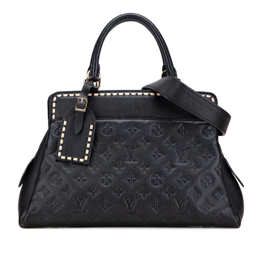 Black Louis Vuitton Monogram Empreinte Vosges MM Satchel