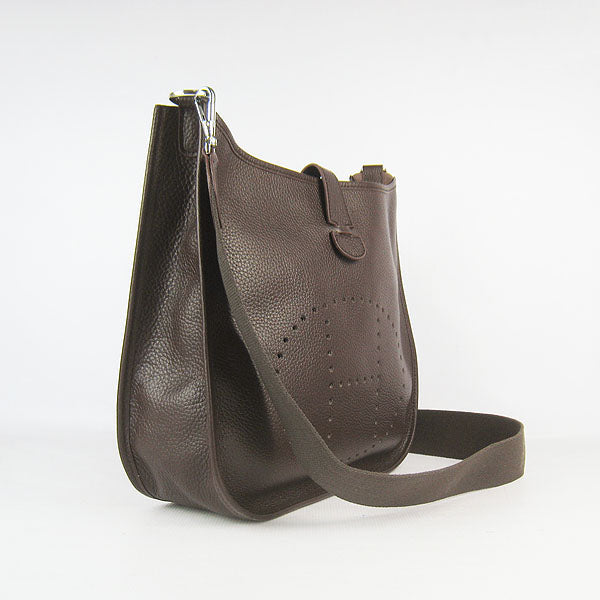 Luxury Hermes Evelyne I handbag H6309 dark coffee