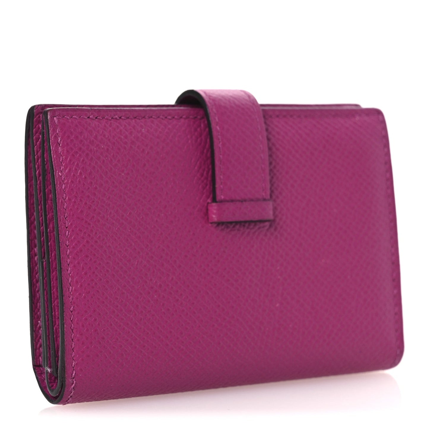 Hermes Epsom Mini Bearn Wallet Rose Pourpre