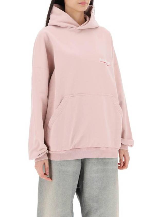 Luxury Balenciaga Trending 2026 Embroidered Logo Cotton Hoodie Light Pink