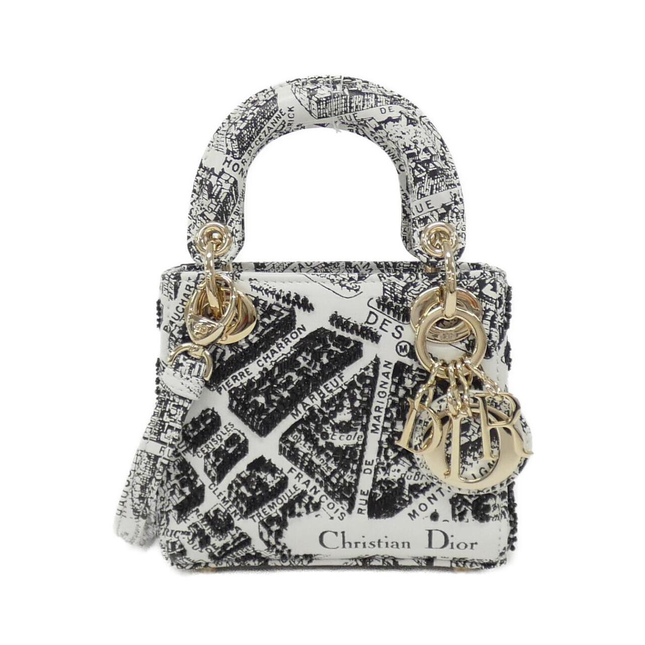 Christian Dior PLAN DE PARIS Lady Dior Leather Bag
