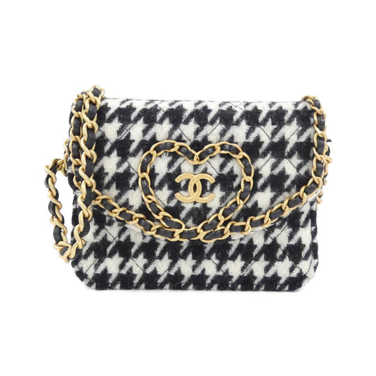 Chanel Wool Tweed Chain Clutch