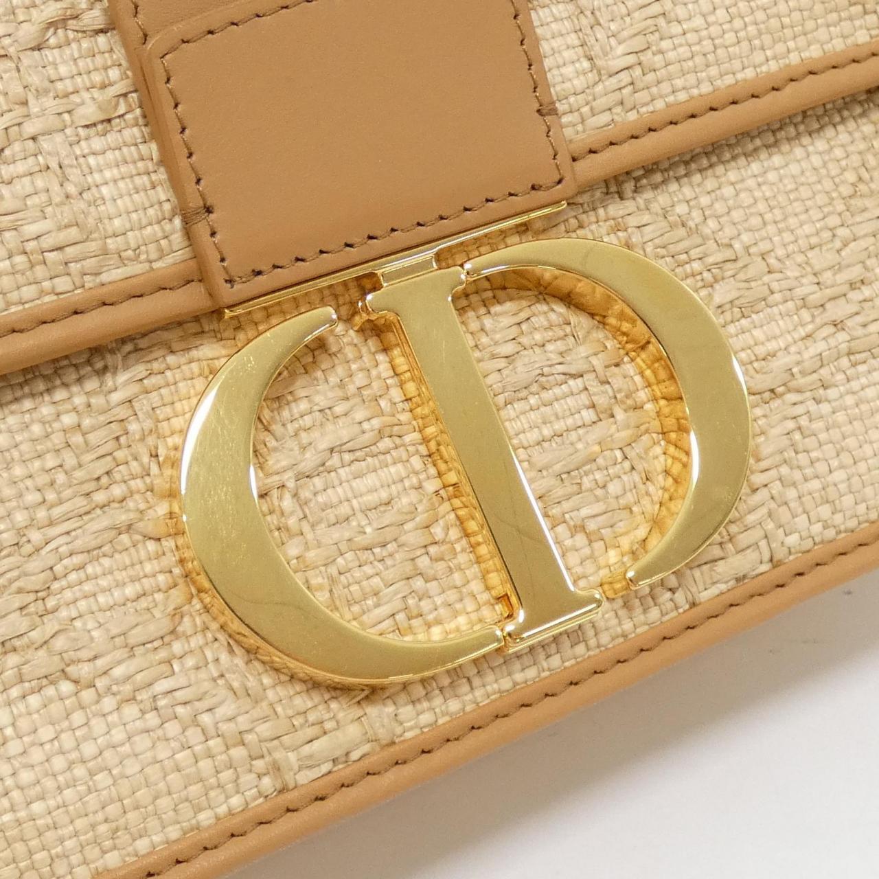 Christian Dior 30 Montaigne Raffia Shoulder Bag