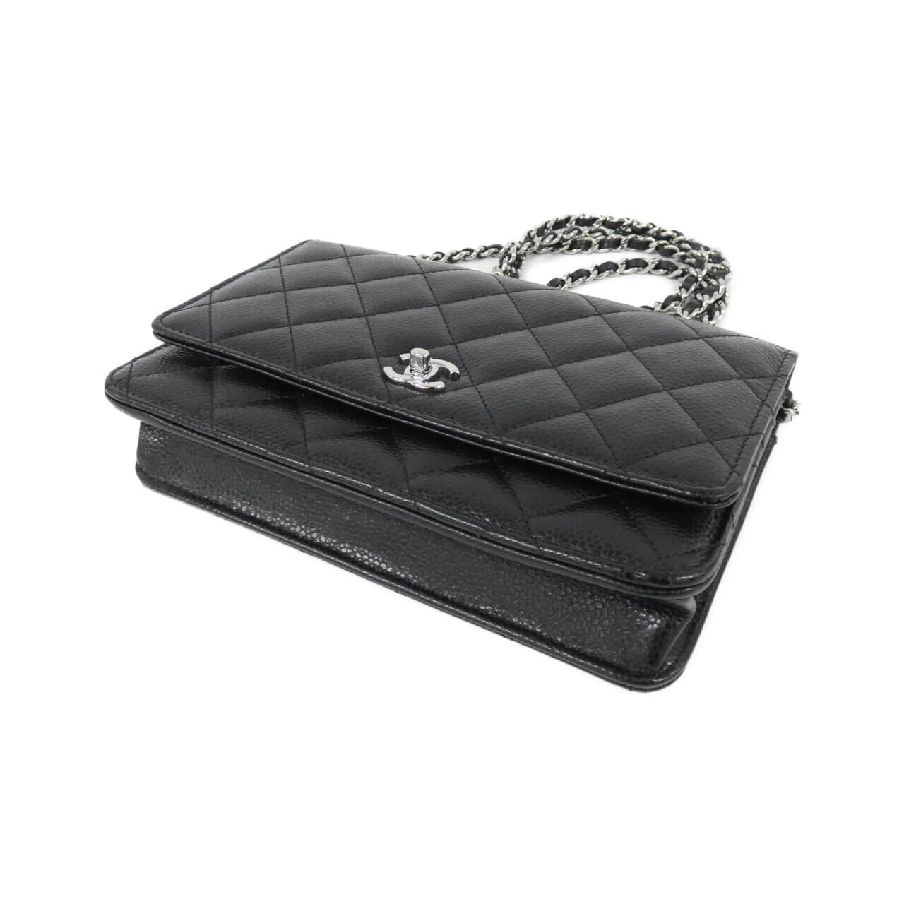 Chanel Caviar Skin Wallet on Chain Crossbody