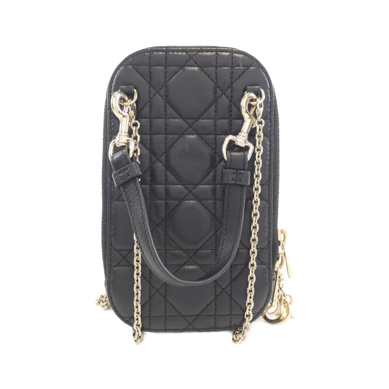 Christian Dior Lady Dior Phone Holder Lambskin Phone Case