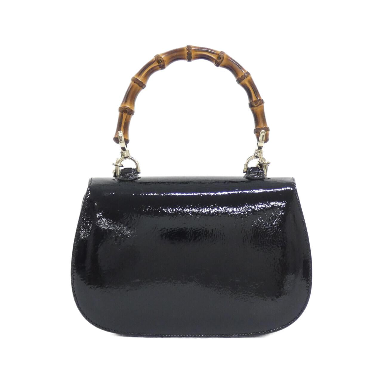Gucci BAMBOO 1947 Patent Leather Shoulder Bag