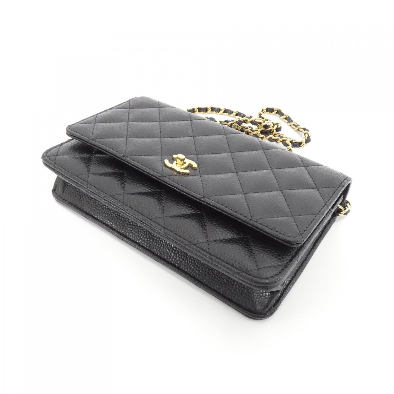 Chanel Caviar Skin Wallet on Chain Crossbody