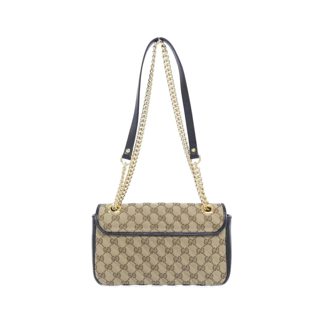 Gucci GG MARMONT GG Canvas Leather Shoulder Bag