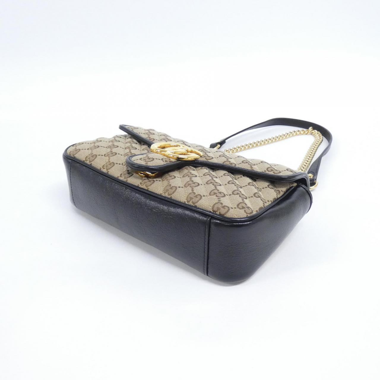 Gucci GG MARMONT GG Canvas Leather Shoulder Bag