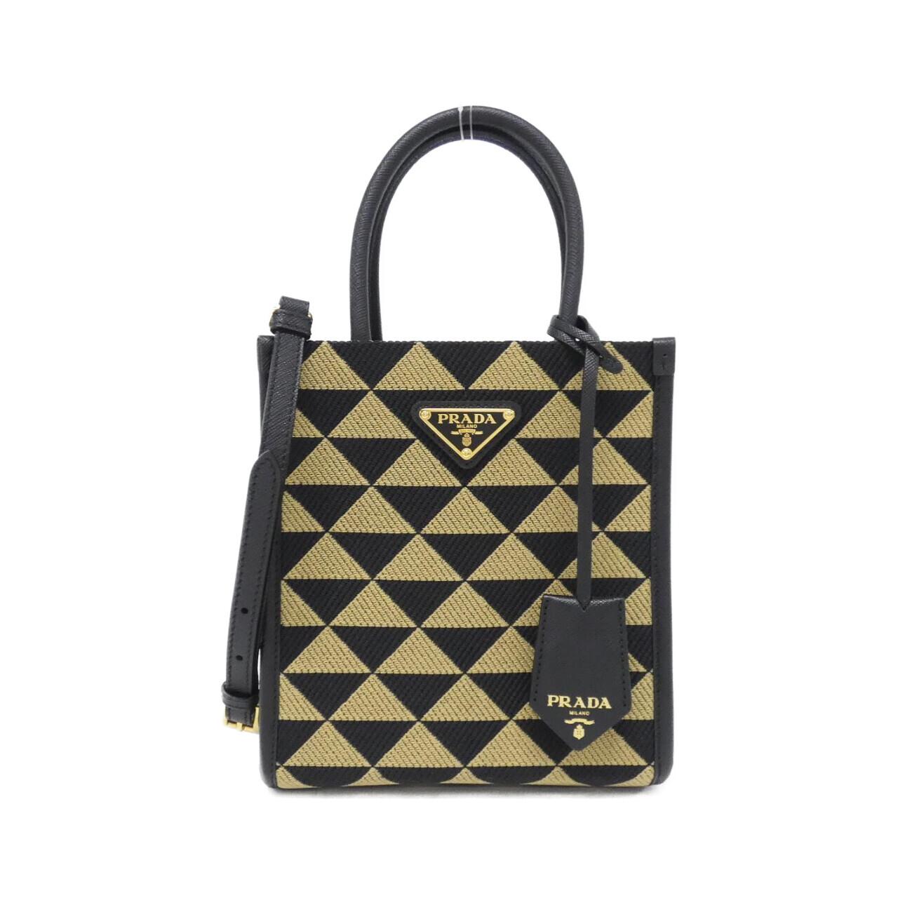 Prada 1BA355 Triangolo Jacquard Shoulder Bag