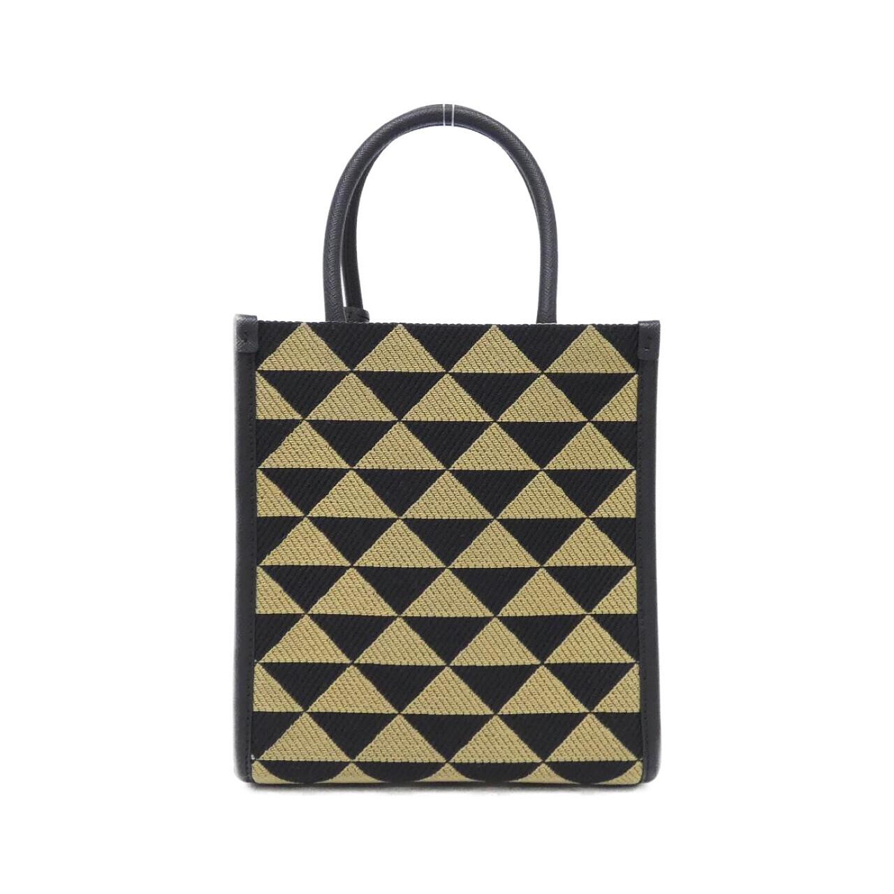 Prada 1BA355 Triangolo Jacquard Shoulder Bag
