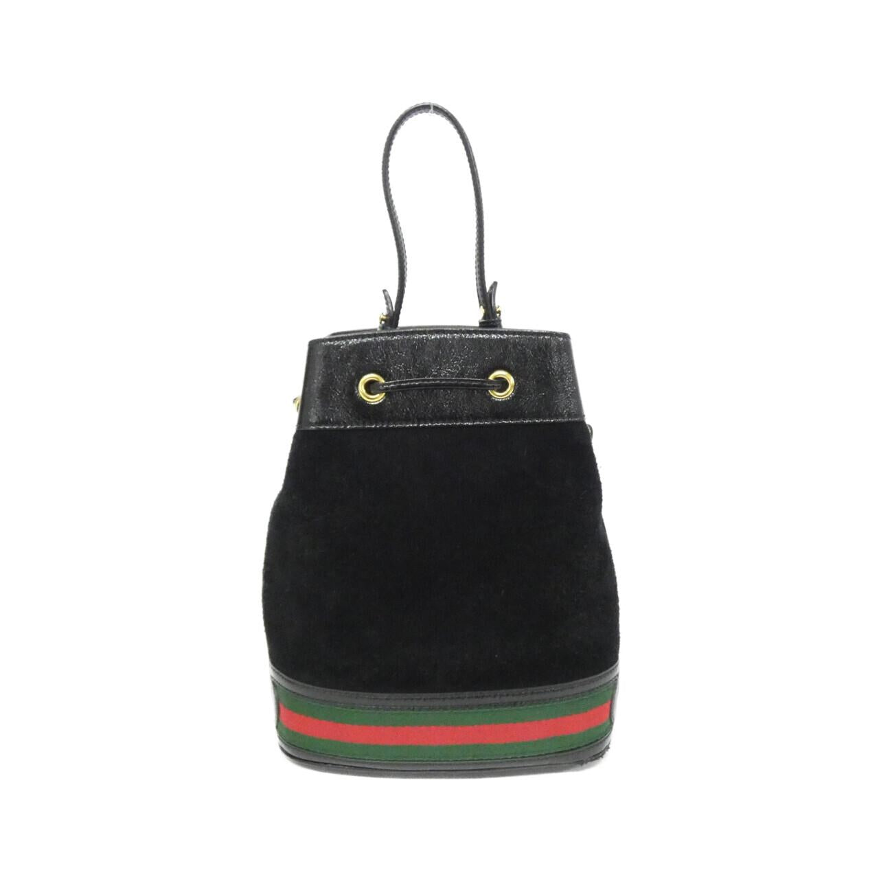 Gucci Ophidia Suede Enamel Shoulder Bag