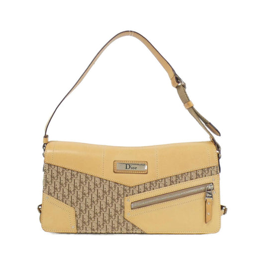 Christian Dior Canvas Leather Shoulder Bag