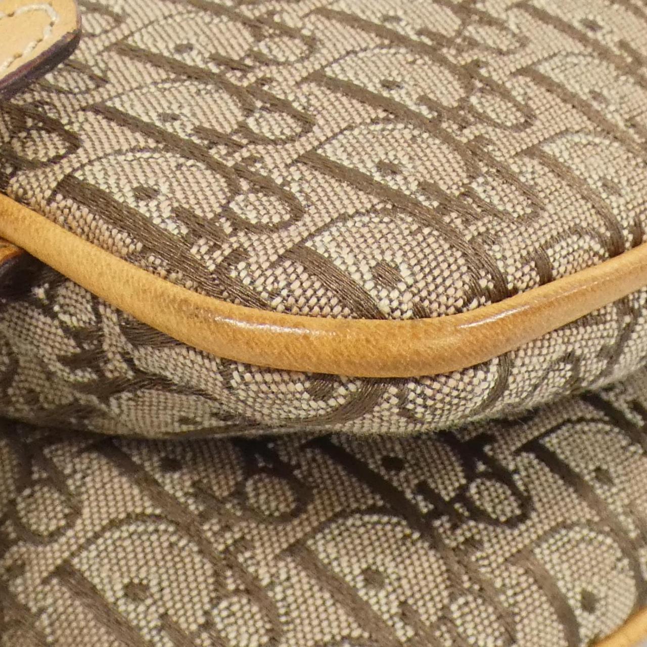 Christian Dior Canvas Leather Shoulder Bag