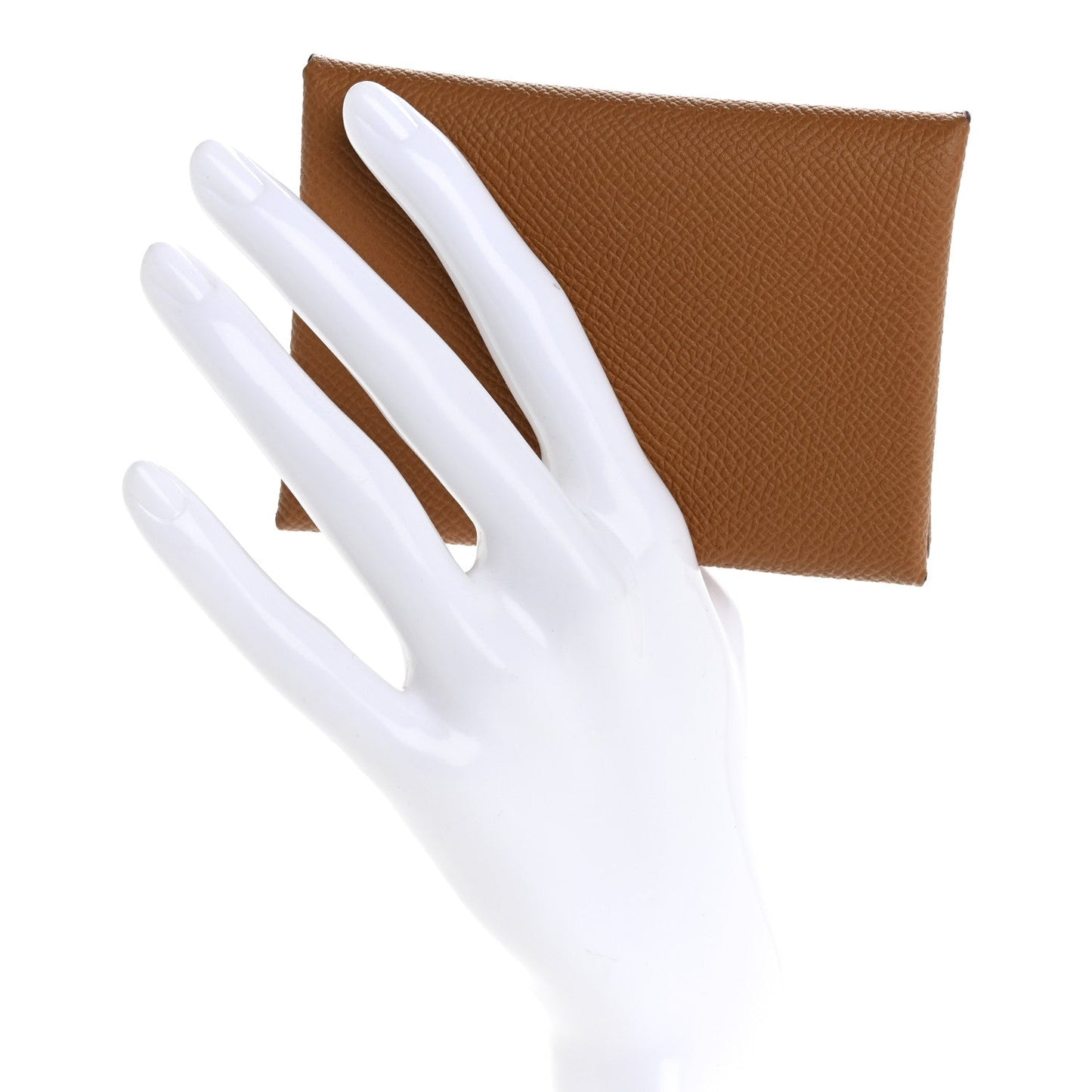 Hermes Epsom Calvi Duo Card Case Gold