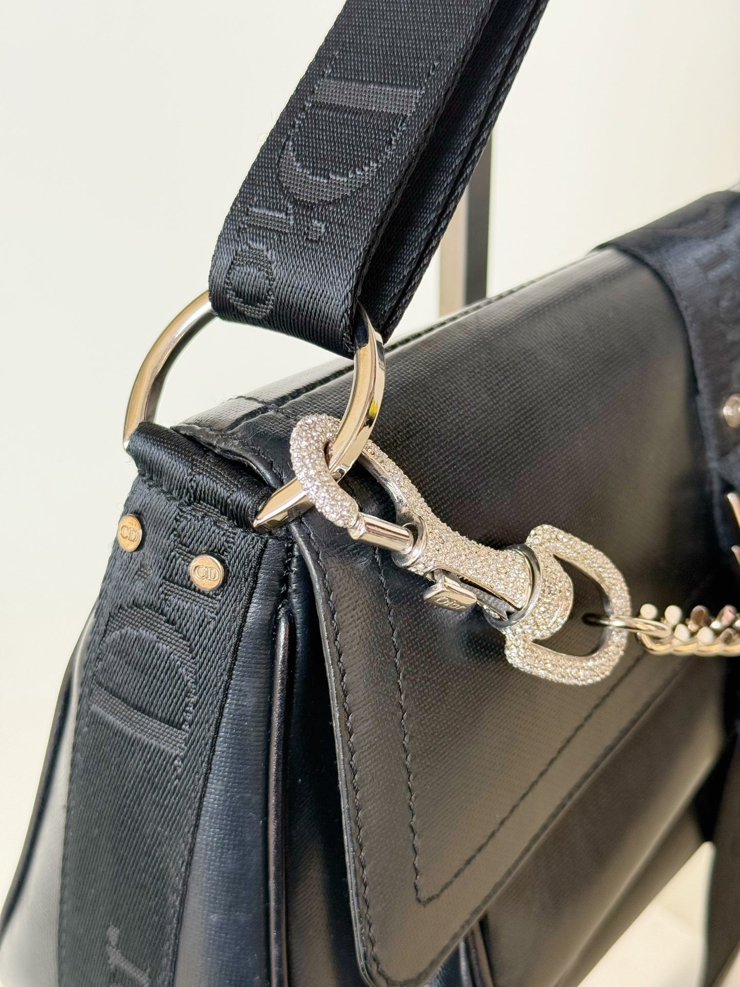 Christian Dior Crystal-Embellished Hardcore Shoulder Bag