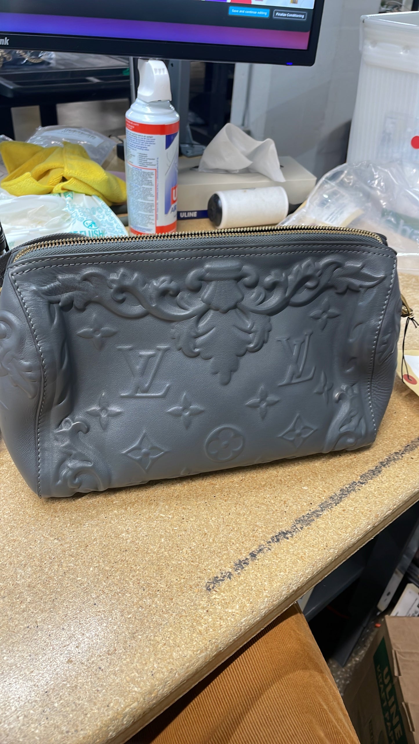 Louis Vuitton City Keepall Bag Limited Edition Decorative Debossed Calfskin