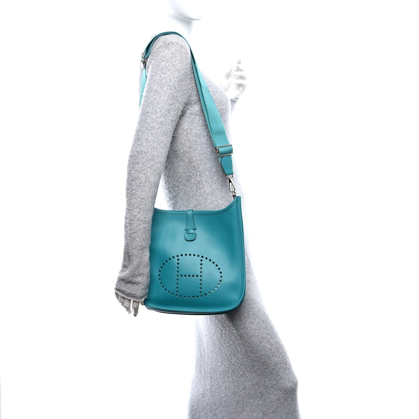 Hermes Epsom Evelyne III PM Bleu Paon