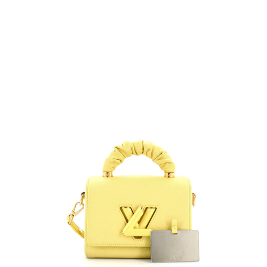 Louis Vuitton Twist Scrunchie Top Handle Bag Leather PM