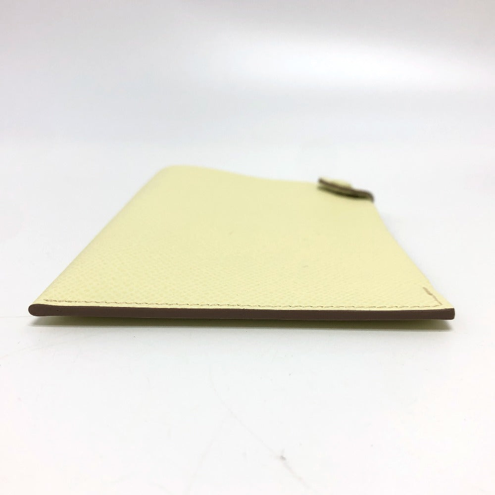 HERMES passport case Epsom yellow Talmac PM