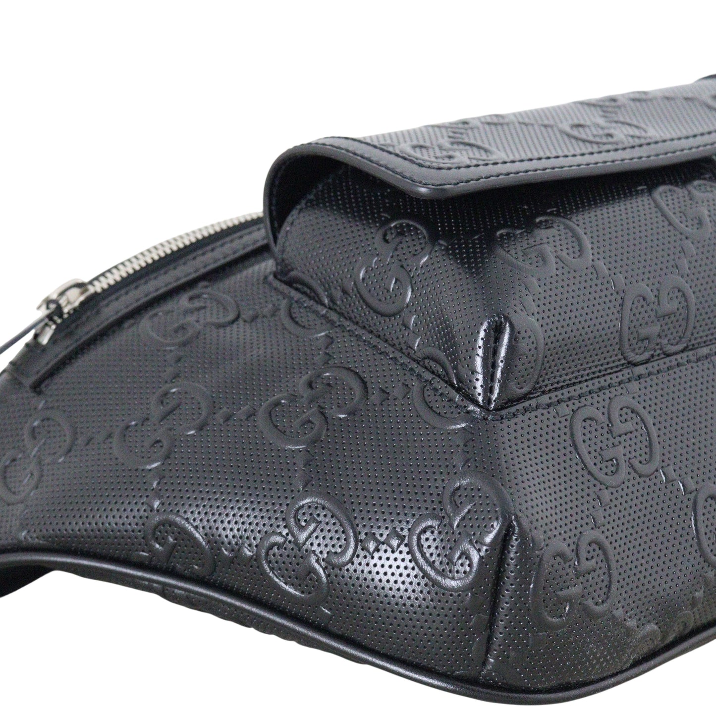 Gucci GG Embossed Leather Belt Bag