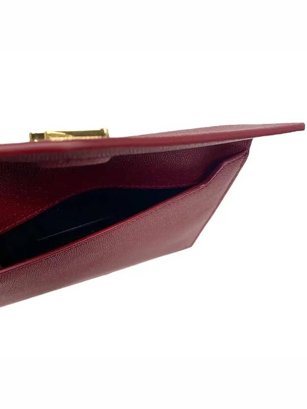 Luxury Saint Laurent Trending 2025 Envelope Uptown Baby Clutch Bag Burgundy