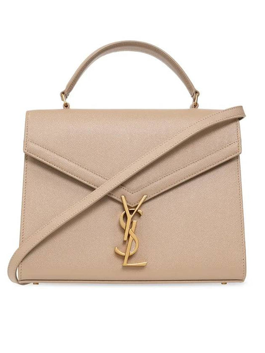 Luxury Saint Laurent Trending 2025 Casandra Grain Leather Tote Bag Beige