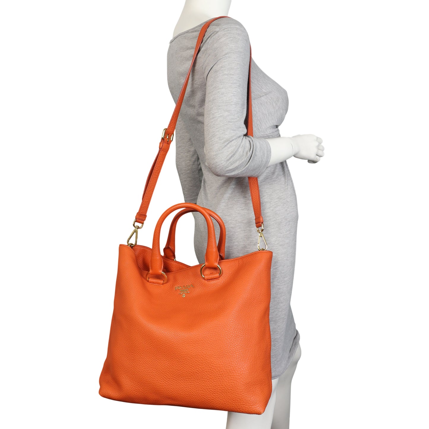 Prada Vitello Daino Shopping Tote