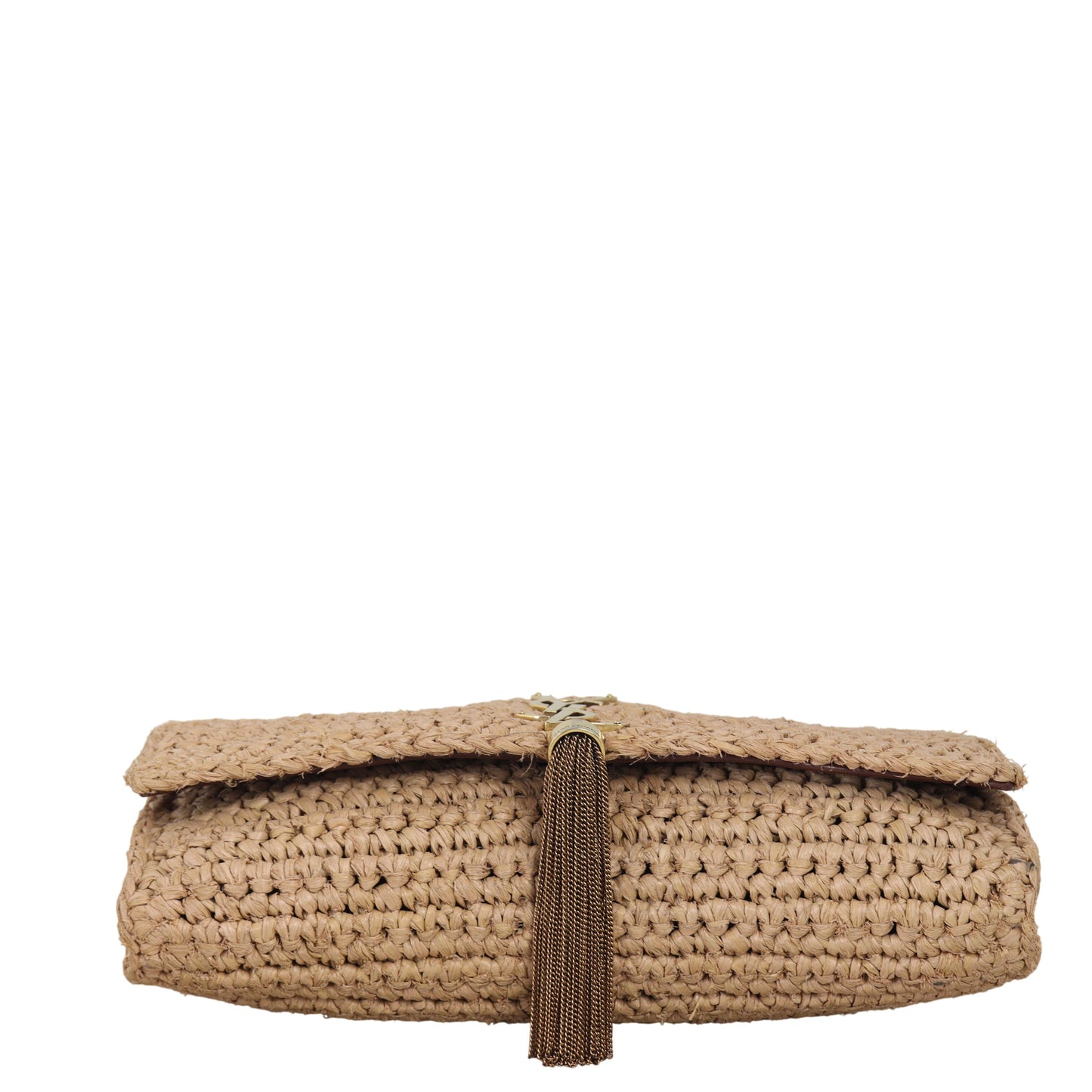 Saint Laurent Kate 99 Tassel Chain Bag Raffia
