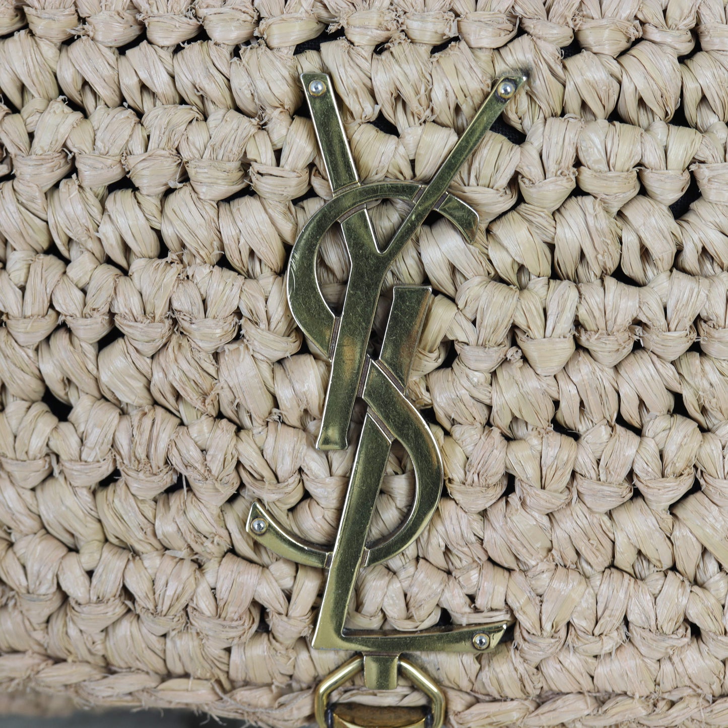 Saint Laurent Kate 99 Tassel Chain Bag Raffia