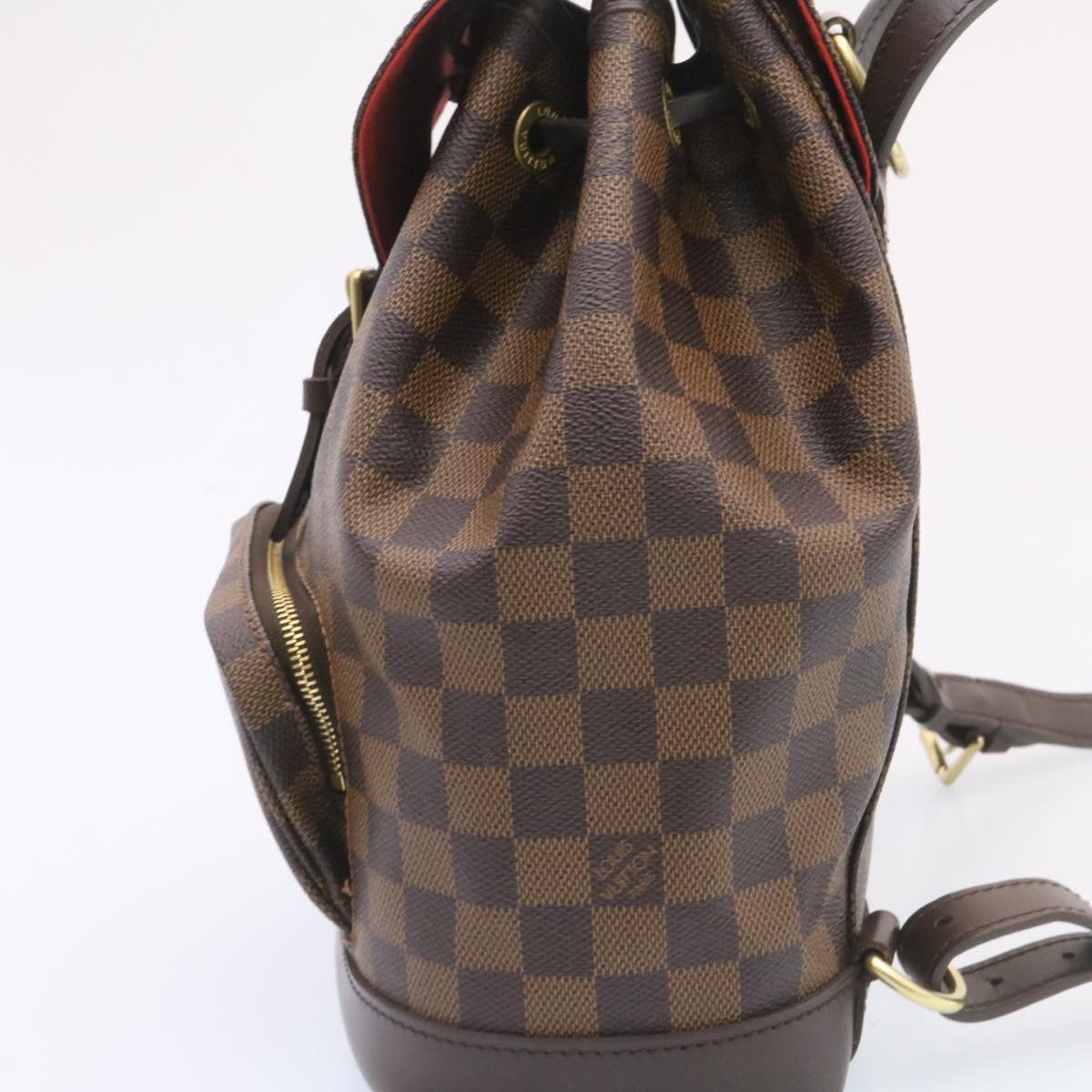 LOUIS VUITTON Damier Ebene Montsouris MM Backpack N51143 LV  26498A