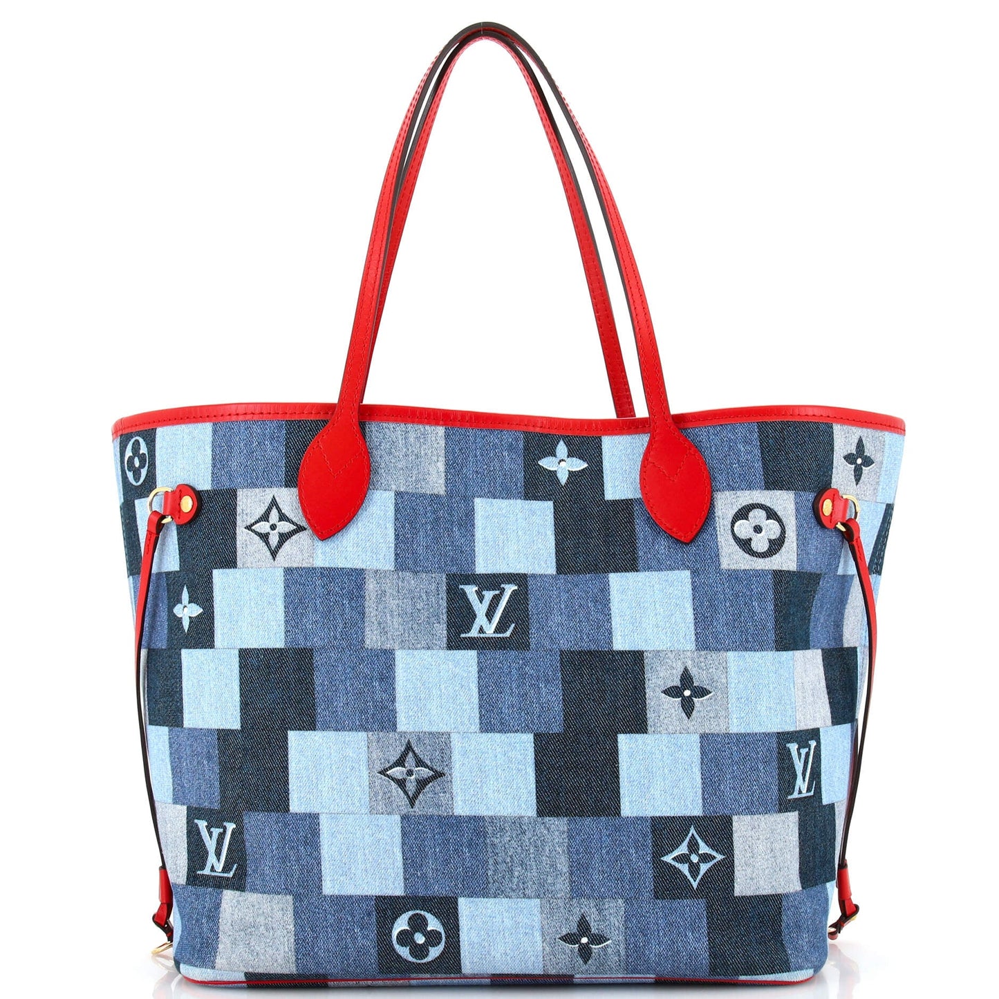 Louis Vuitton Neverfull Tote Damier and Monogram Patchwork Denim MM