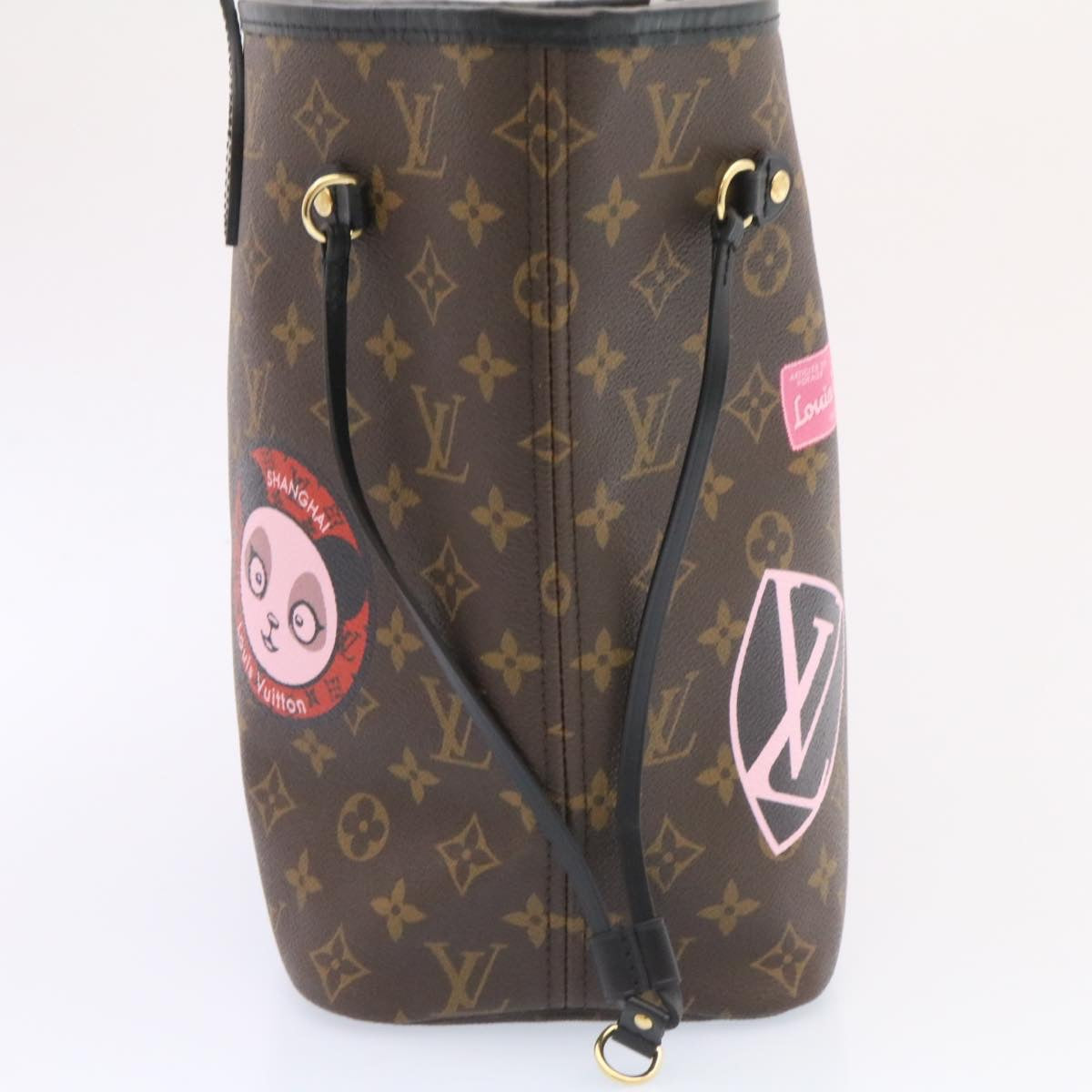 LOUIS VUITTON Monogram World Tour Neverfull MM Tote Bag M42844 LV 26563A