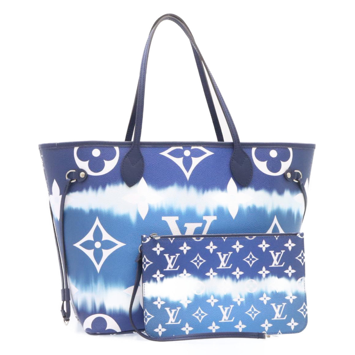 LOUIS VUITTON Monogram Escal Neverfull MM Tote Bag Blue M45128 LV 26573A