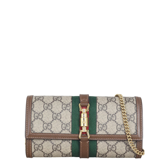 Gucci Jackie 1961 GG Supreme Wallet on Chain